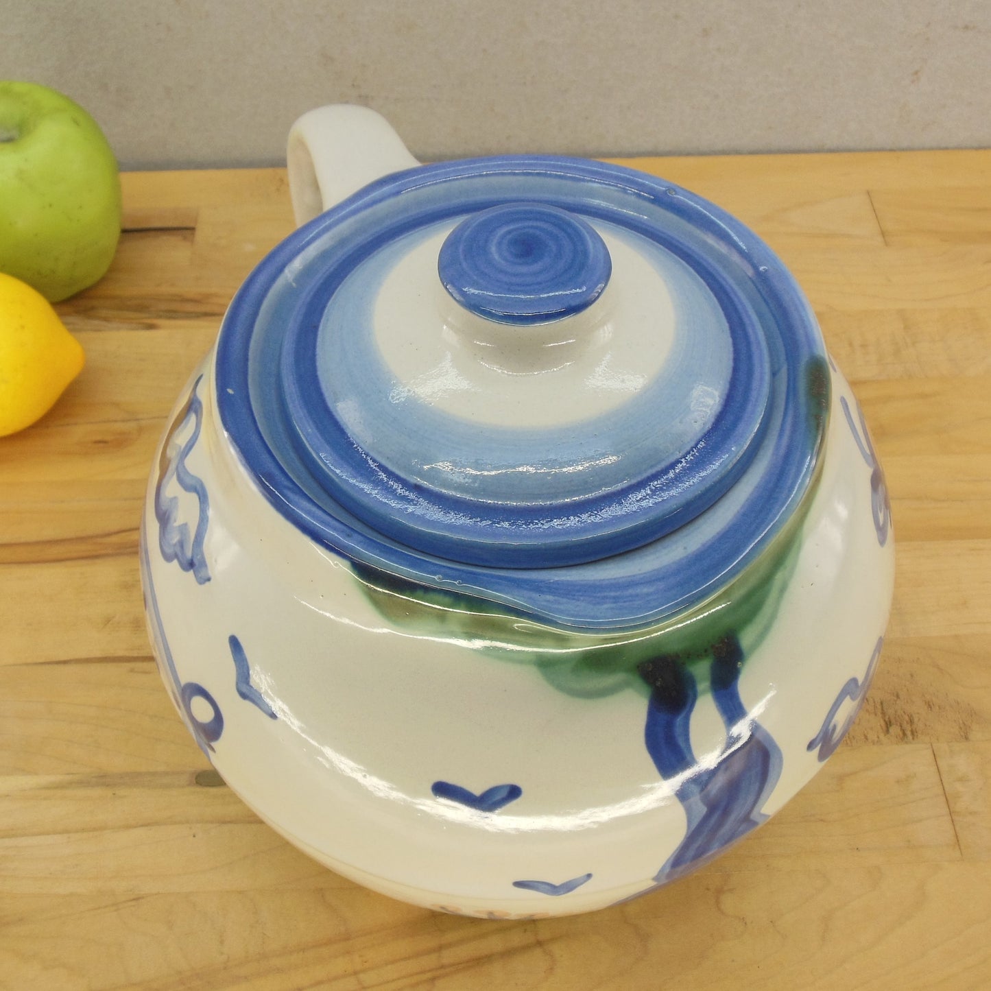 M.A. Hadley Pottery Pig Cow Lidded Pitcher Bean Pot Spout