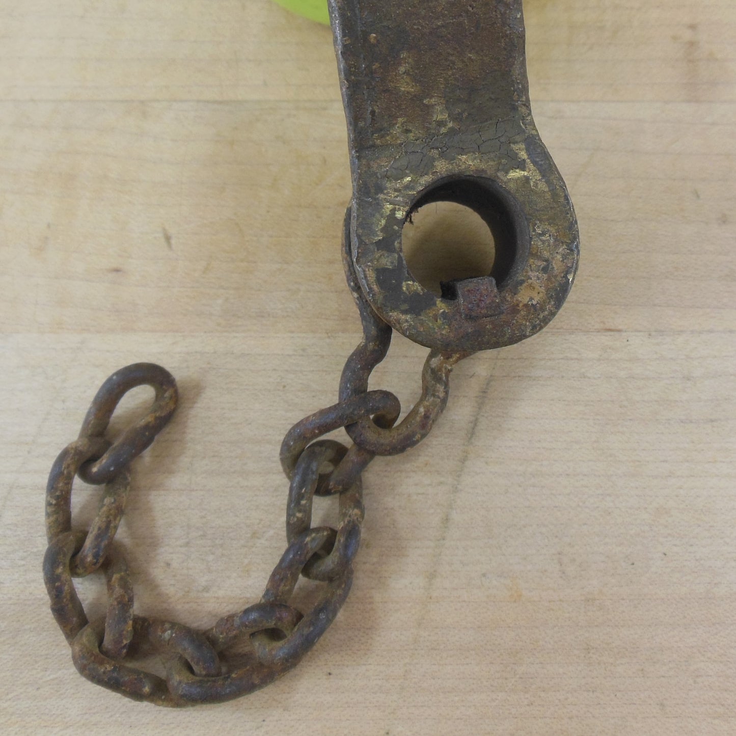 Mystery Brass Wood Keyed Crank Handle - Farm Engine Stove Home antique tool