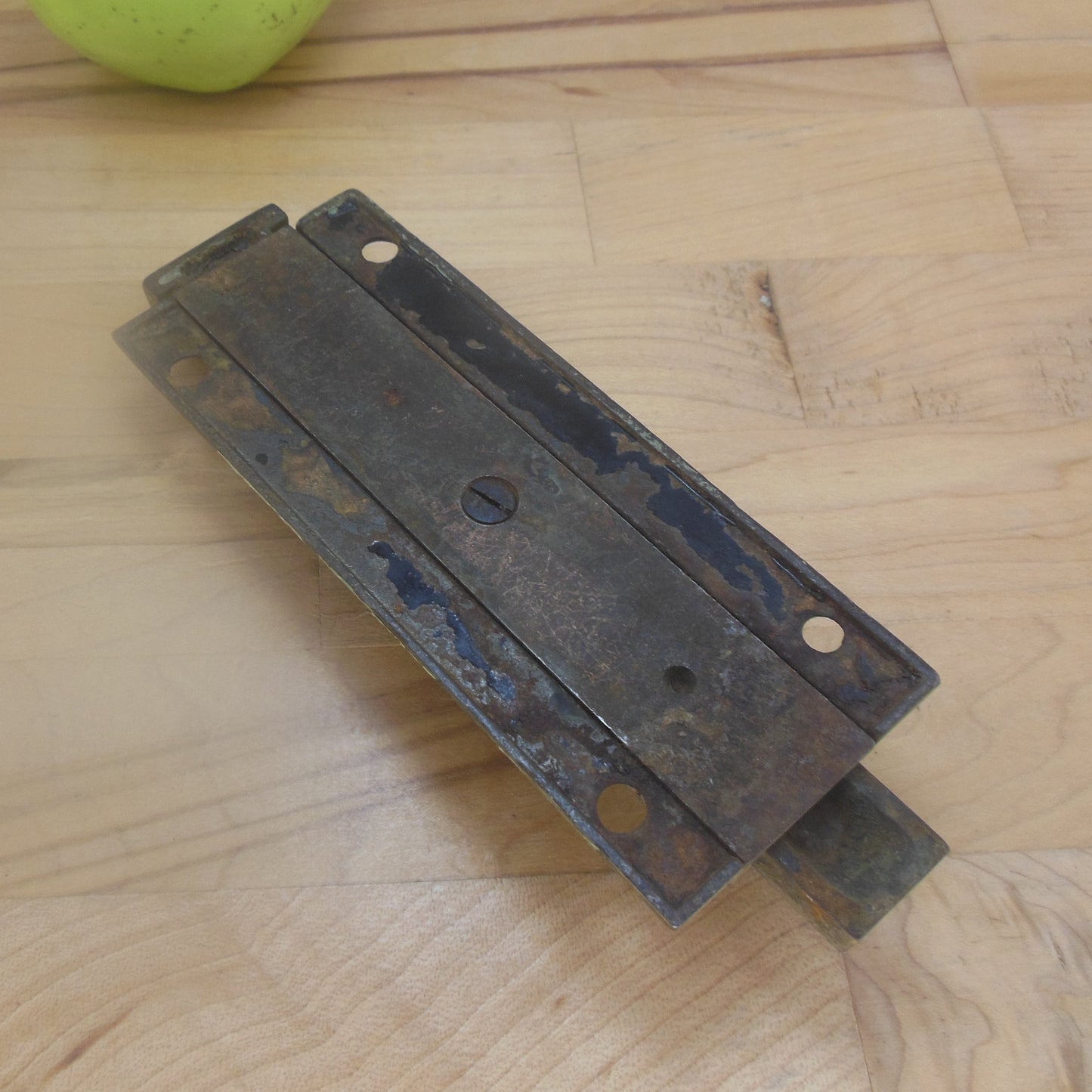 Antique Eastlake Victorian Spring Loaded Door Sliding Lock Latch Bolt Cast Iron Old