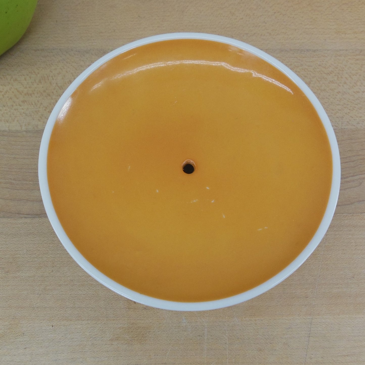 Helmut Krüger West Germany Small Orange White Porcelain Dish Candle Holder Vintage