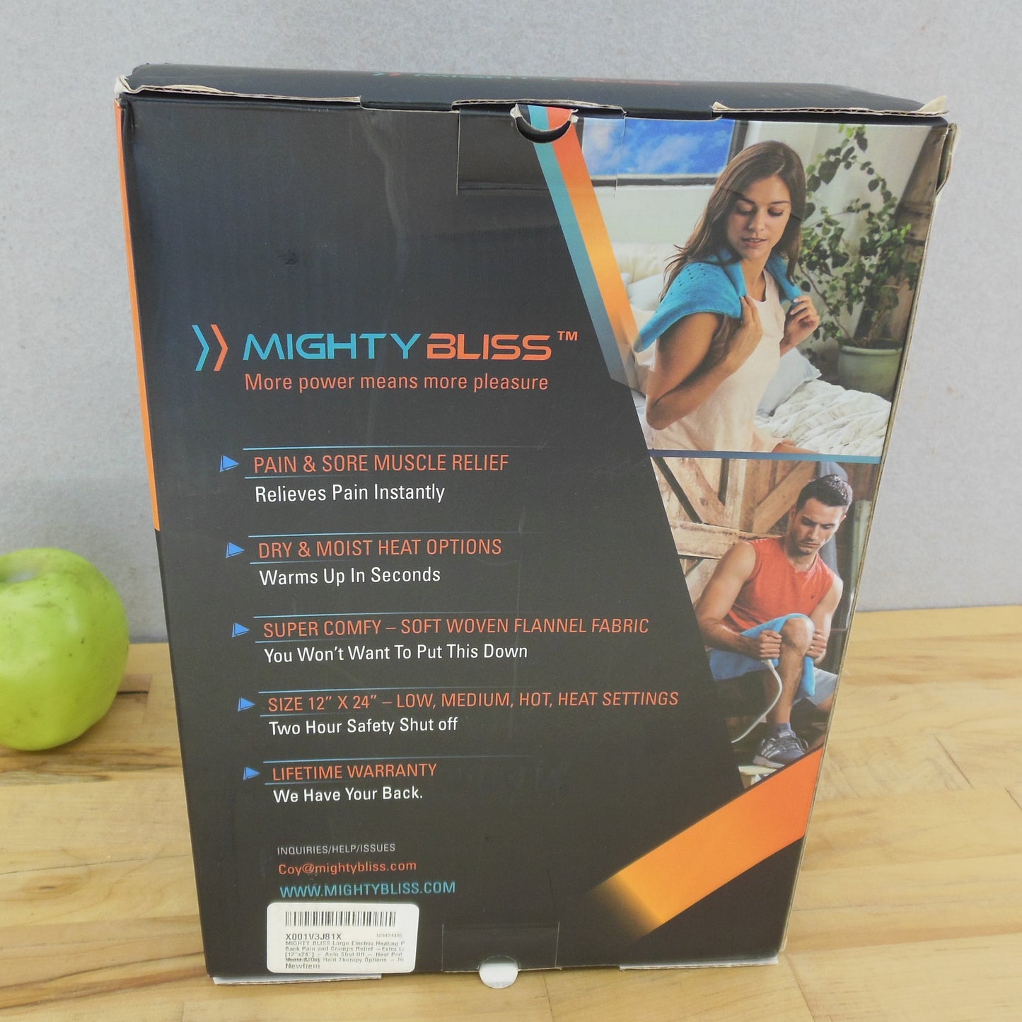 Mighty Bliss 12x24 Inch Electric Heating Pad NIB X001V3J81X