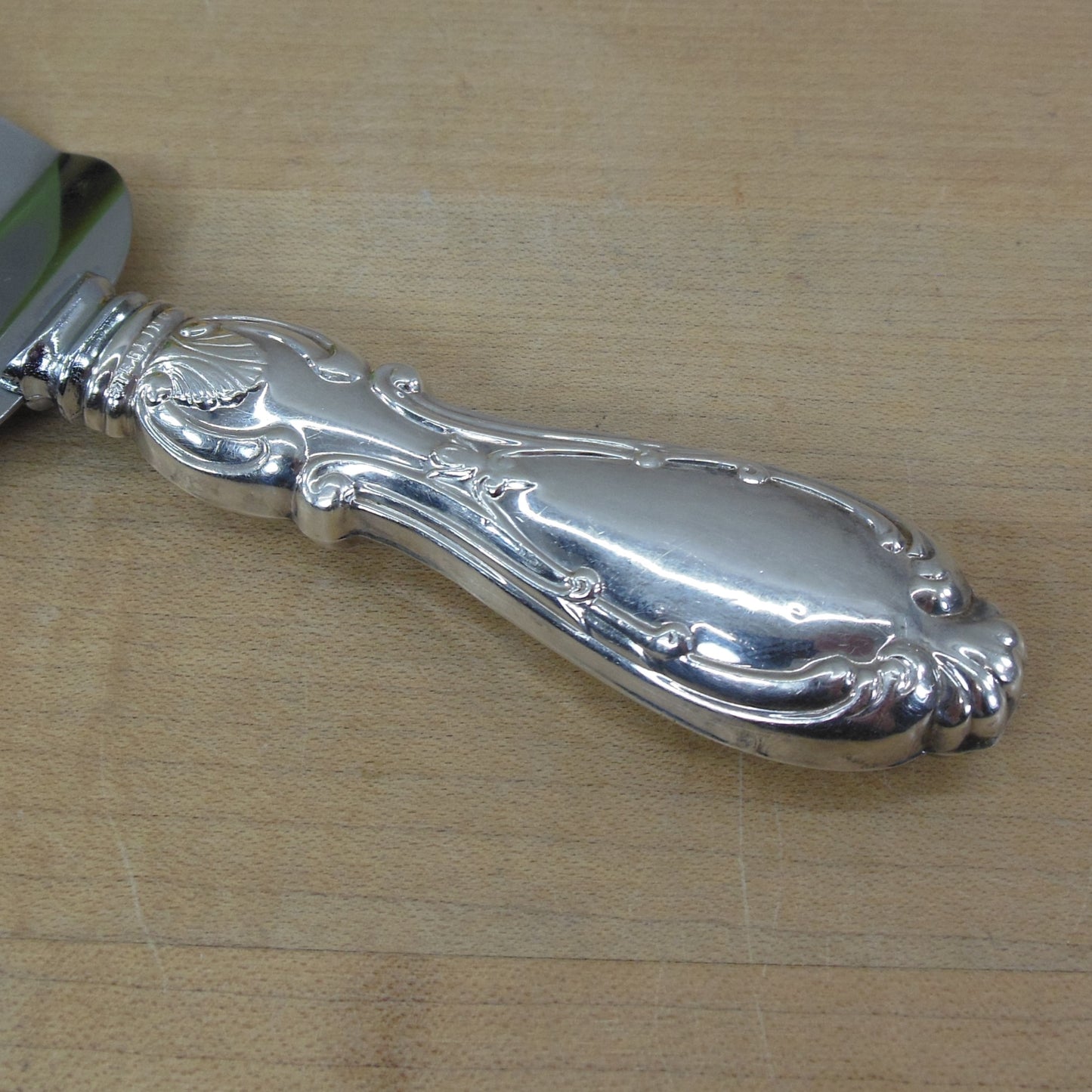 Unbranded Italy Sterling Silver Ornate Handle Cake Pie Server Vintage