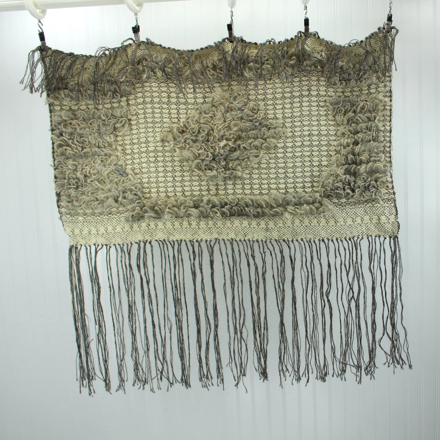 Artisan Hand Loomed Wool Wall Hanging Estate Unused Vintage