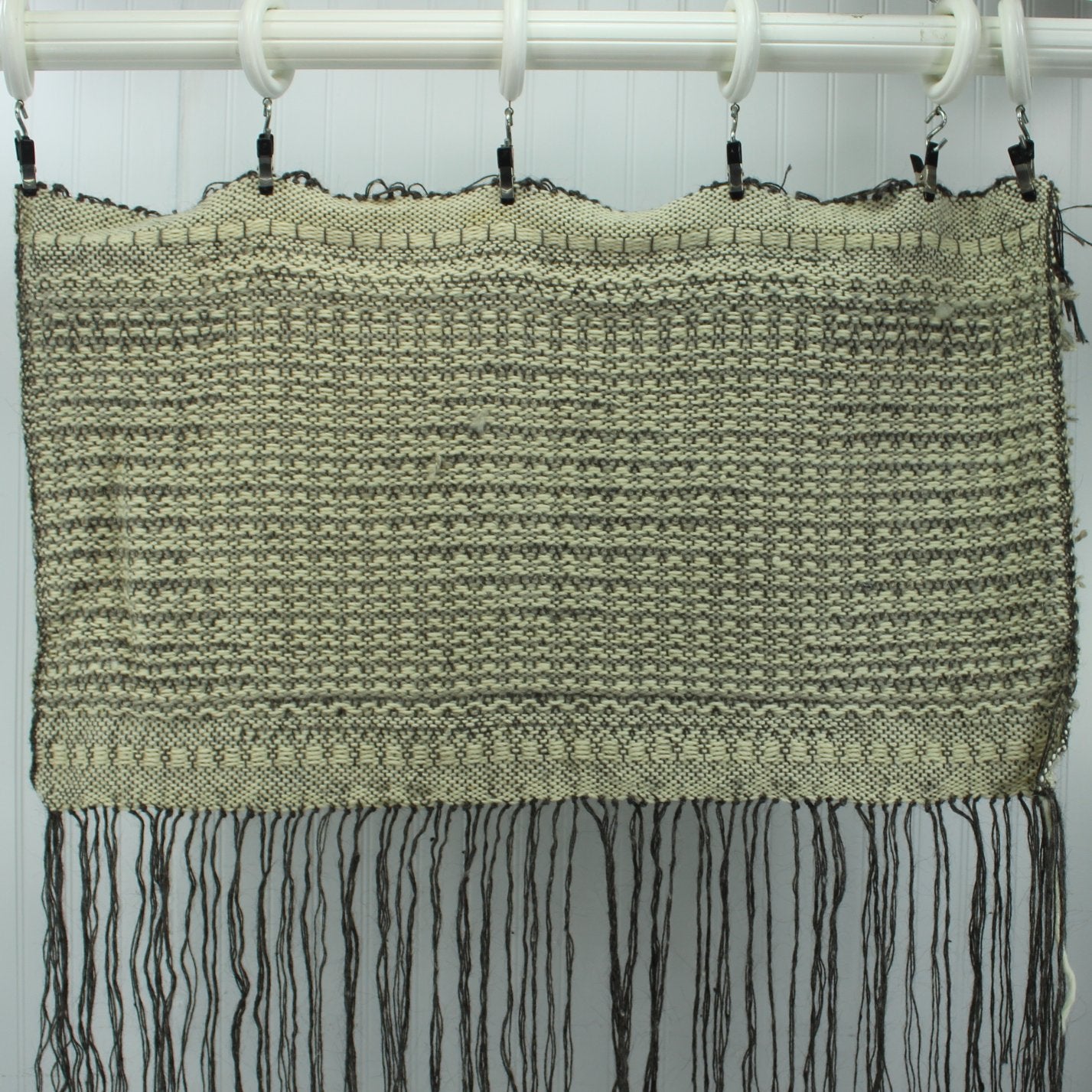 Artisan Hand Loomed Wool Wall Hanging Estate Unused Vintage
