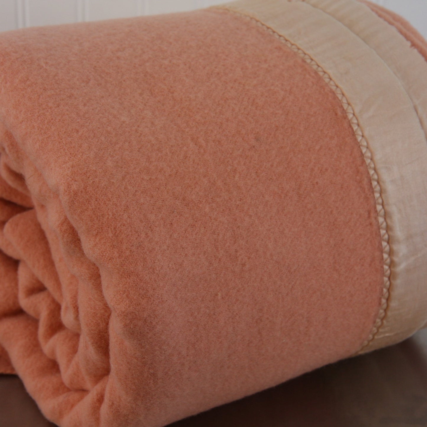 Vintage Pink Beacon 100% Wool Blanket 2