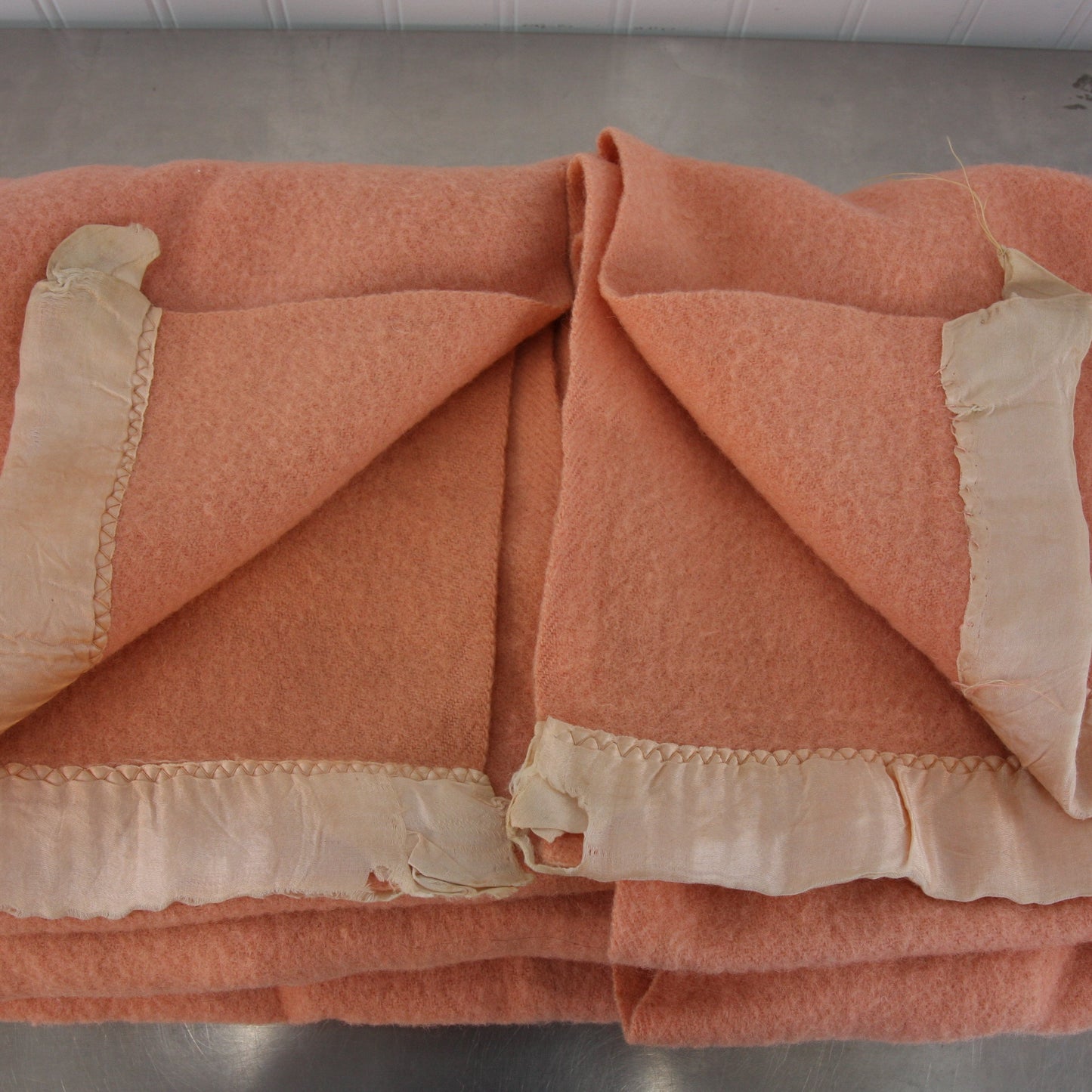 Vintage Pink Beacon 100% Wool Blanket 4