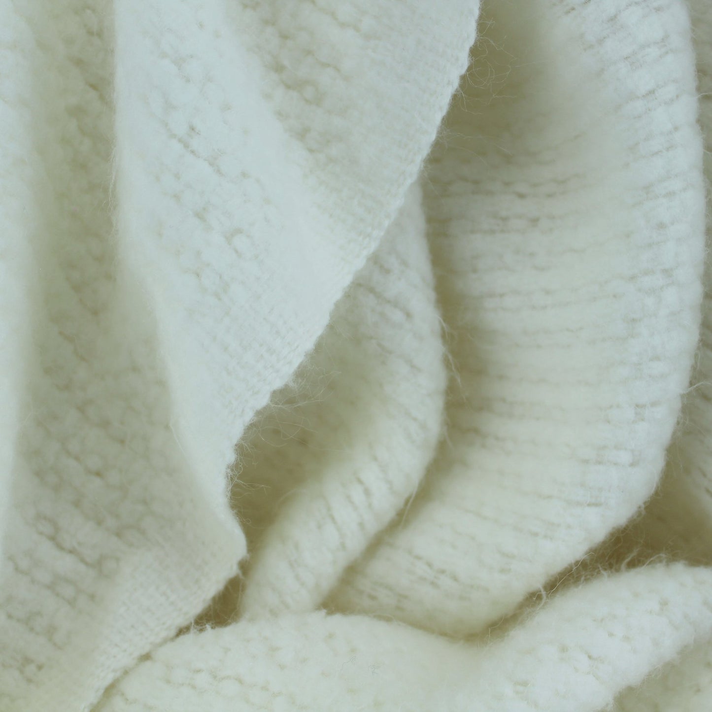 White Acrylic Poly Blanket Thermal Weave 66" X 90" Extra Long closeup fabric