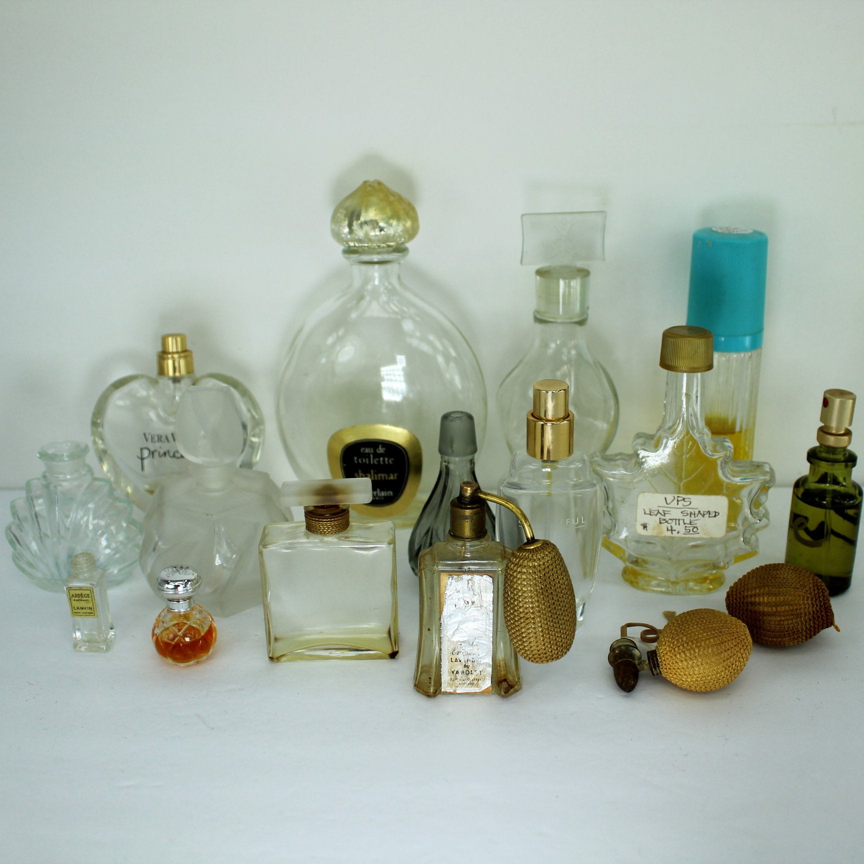Group Of Perfume Bottles With Atomizers Auction