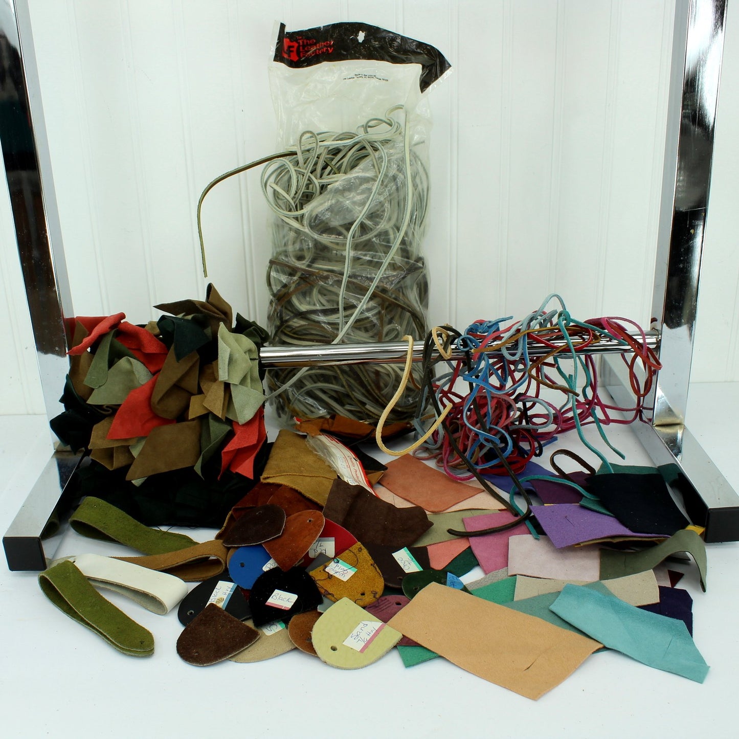 Collection Leather Lacing Strips Samples Pieces Crafts DIY Crafter Estate