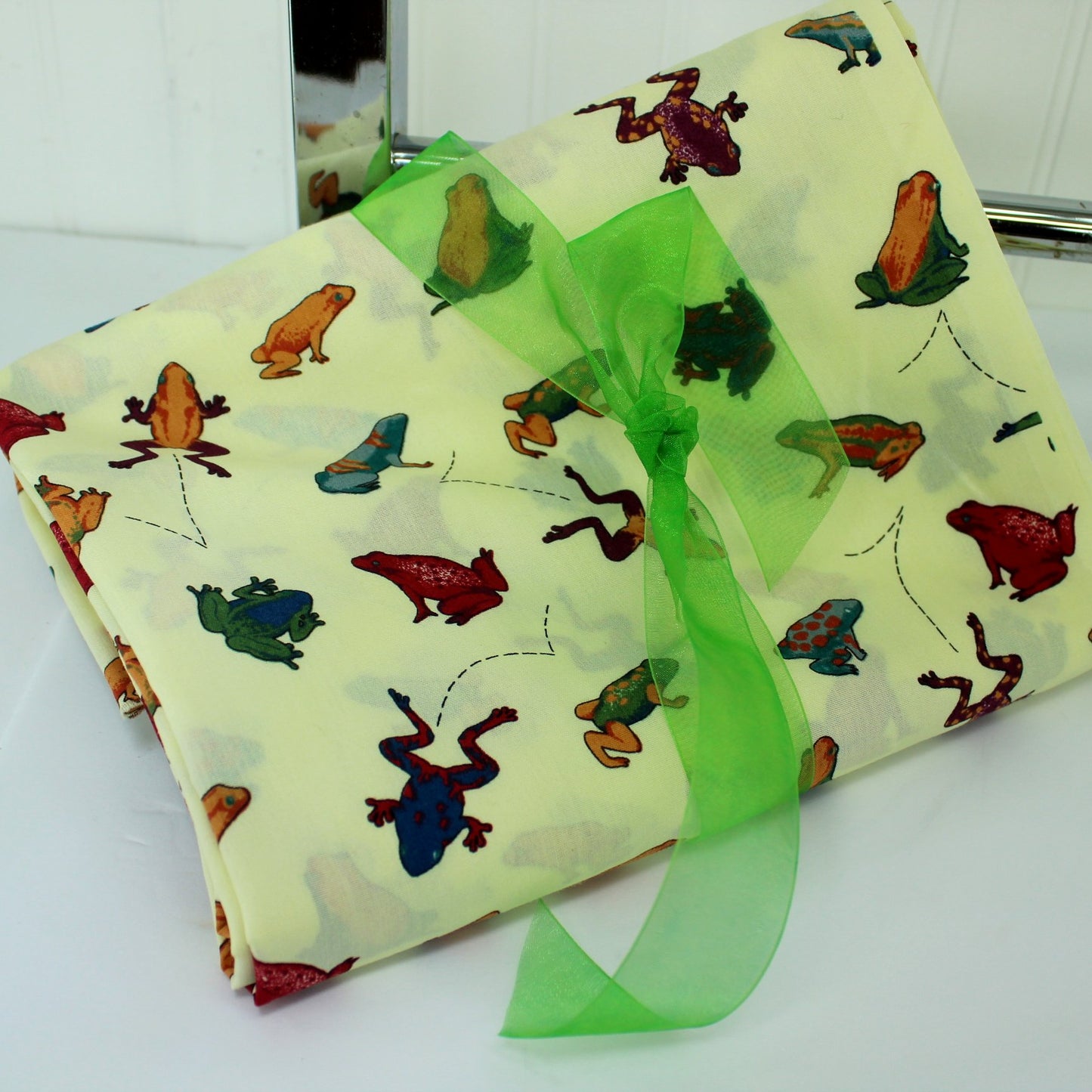 Cotton Blend Frog Toad Print Fabric 3 1/2 Yards X 45" DIY Sewing