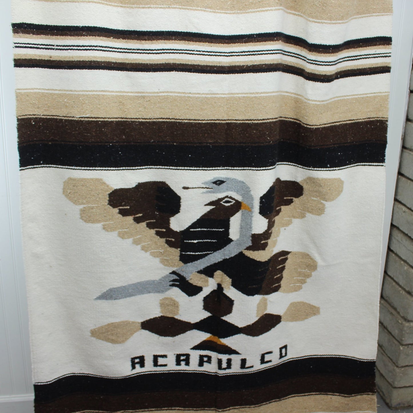 Souvenir Acapulco Cotton Rug Bed Cover 47" X 82" design area closeup