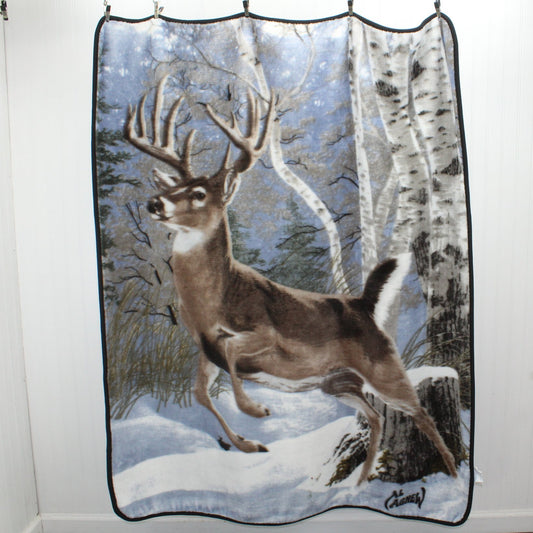 Northwest Throw Blanket Deer Al Agnew Design Early Snow