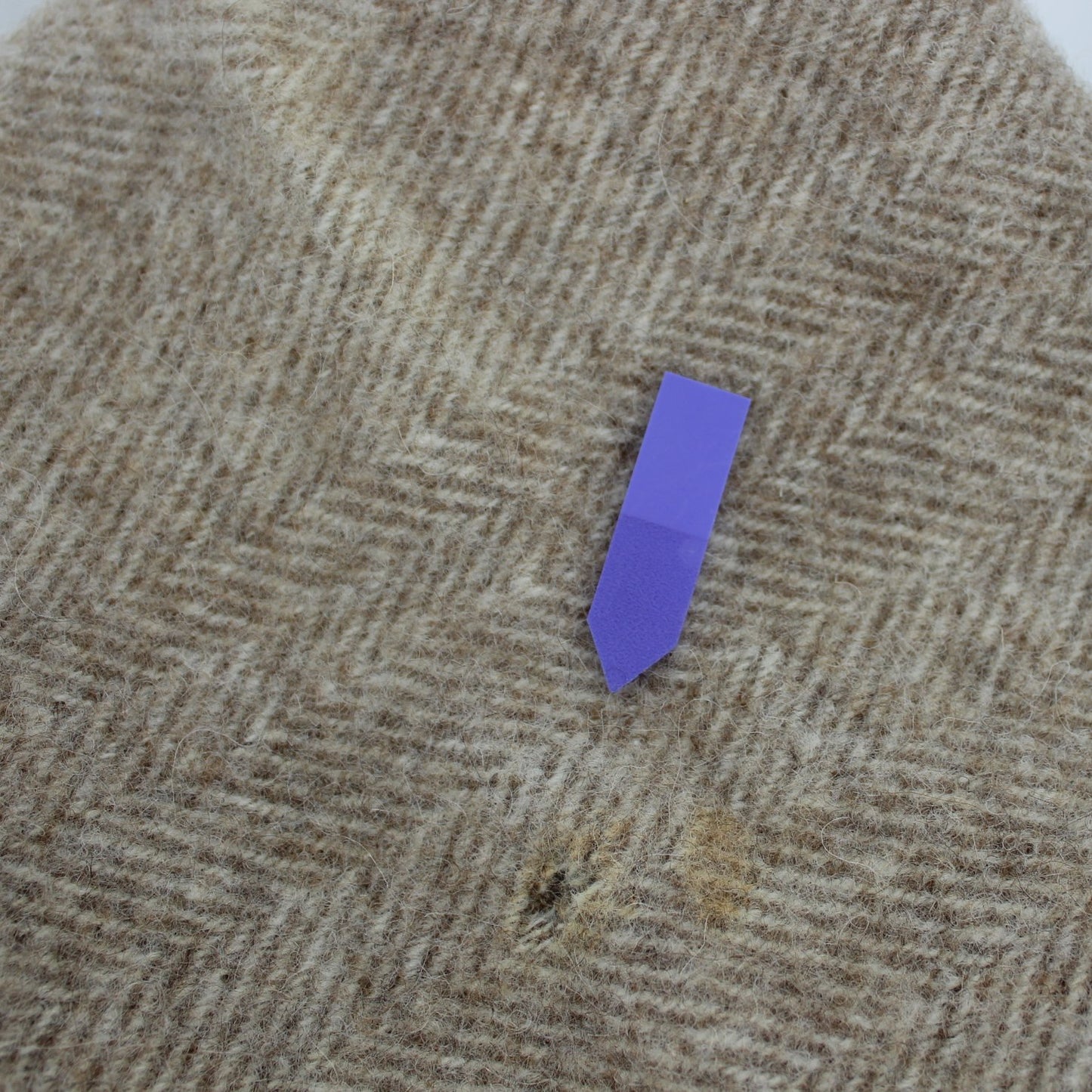 Bronte by Moon Fringed Wool Throw Blanket Chevron Weave Special flaw