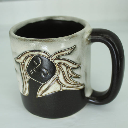 Large 14 Oz Mug by Mara Mexico Faces Signed