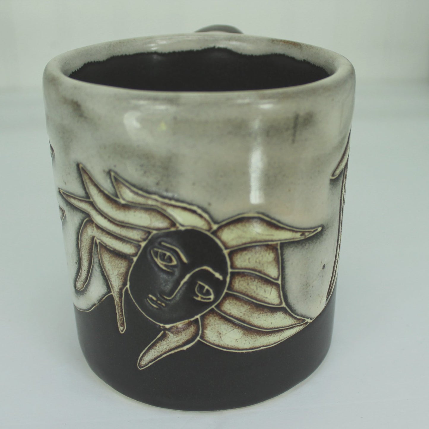 Large 14 Oz Mug by Mara Mexico Faces Signed 3rd face