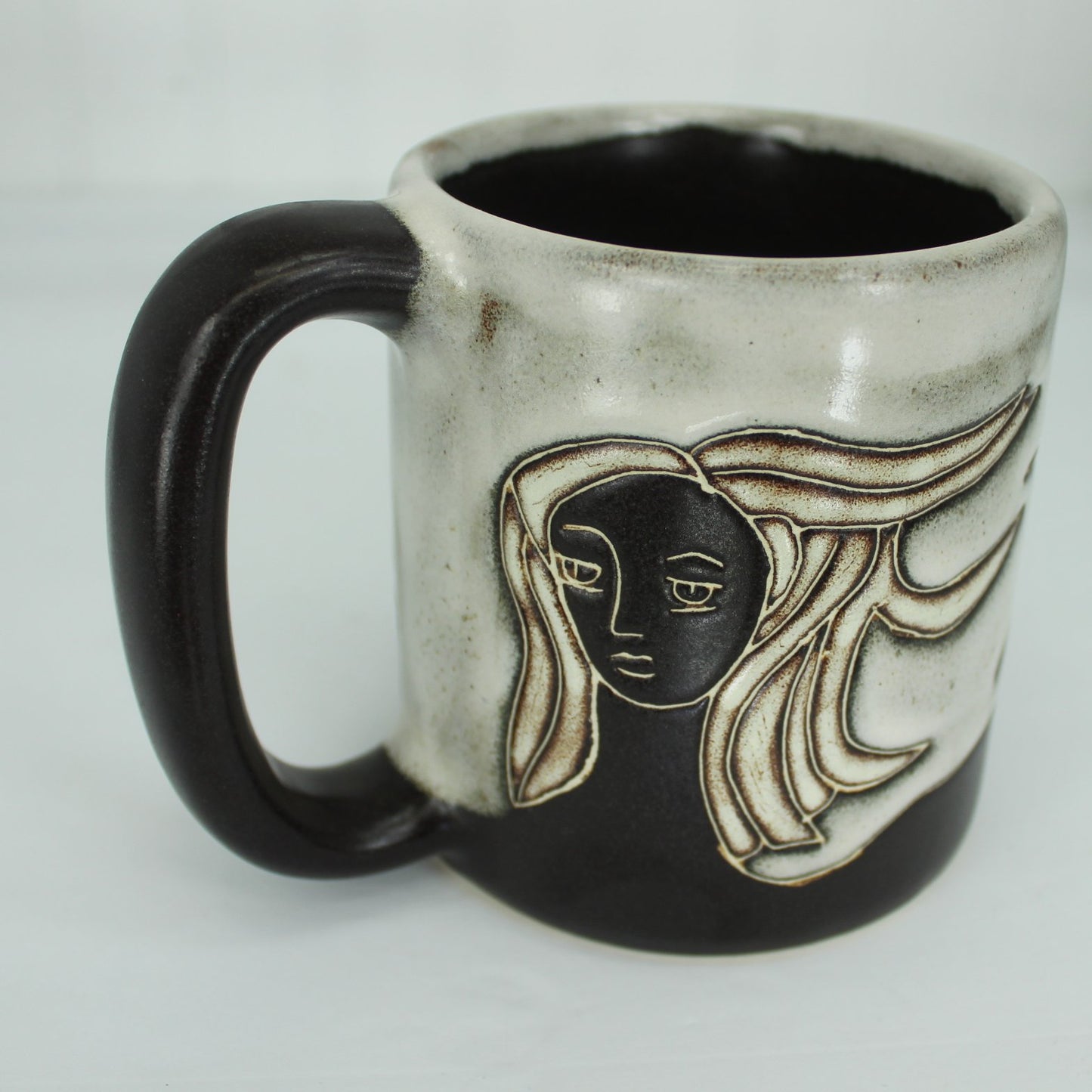 Large 14 Oz Mug by Mara Mexico Faces Signed 2nd face
