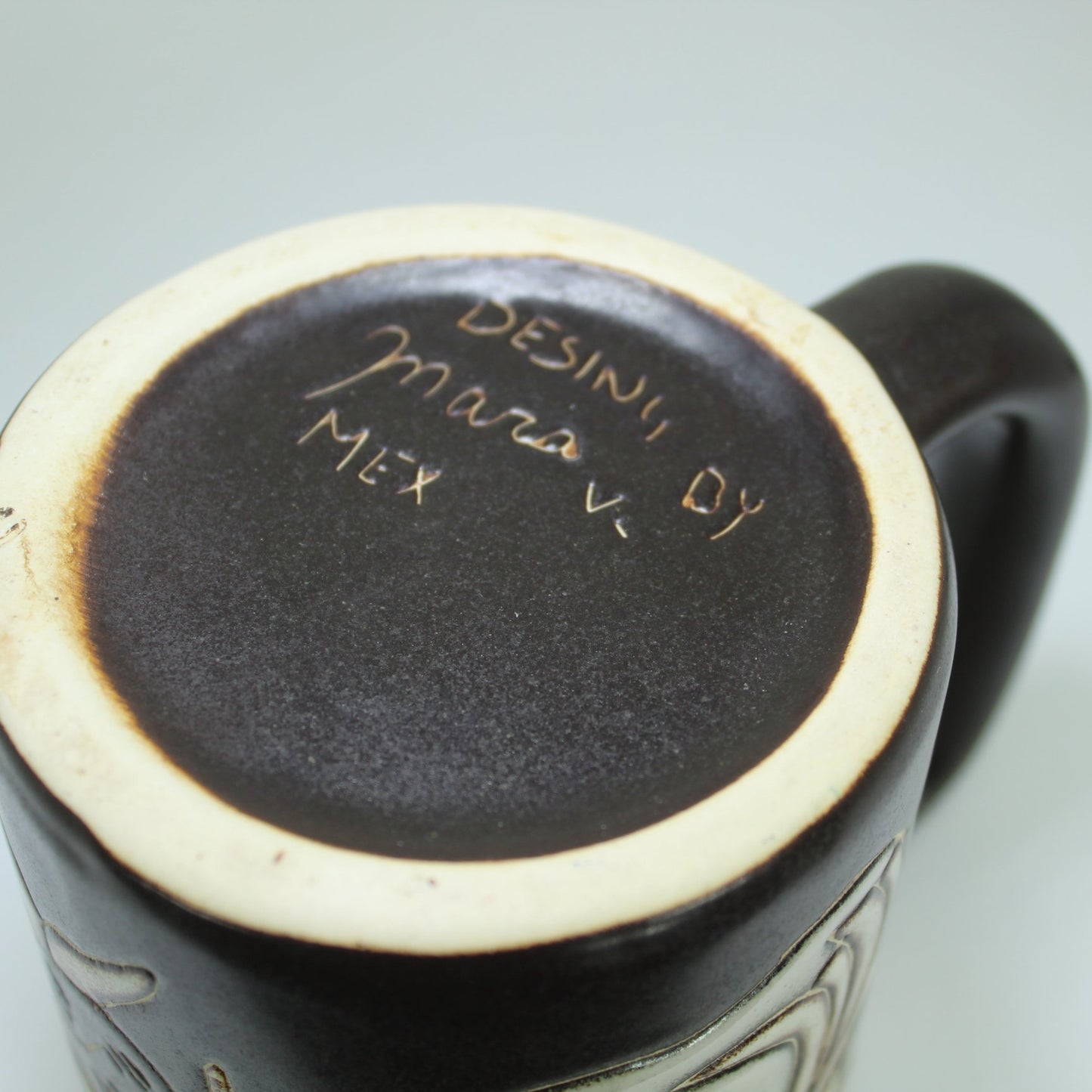 Large 14 Oz Mug by Mara Mexico Faces Signed maker marks