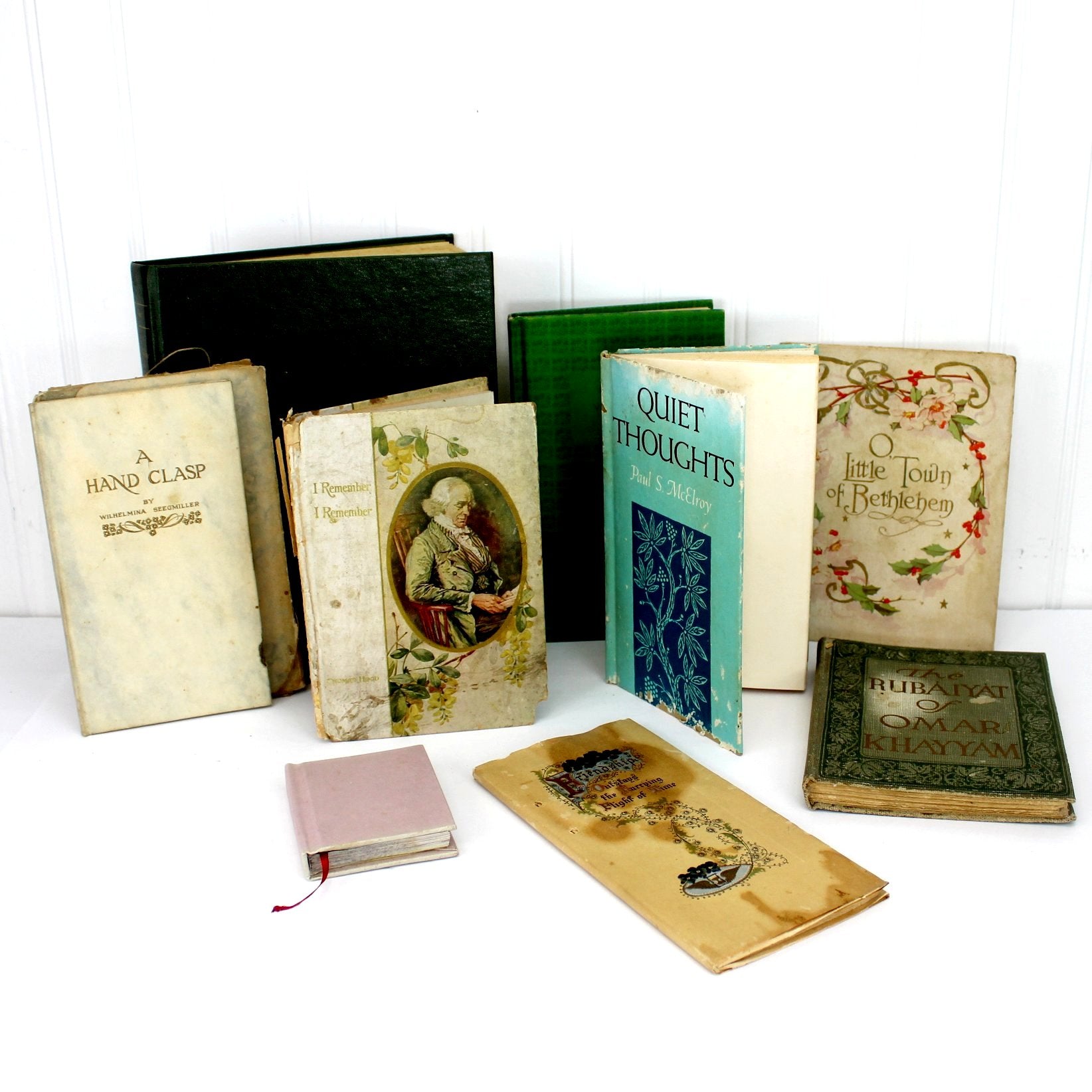 Collection 9 Vintage Antique Books DIY Crafts Decoupauge Christmas  Friendship Angels