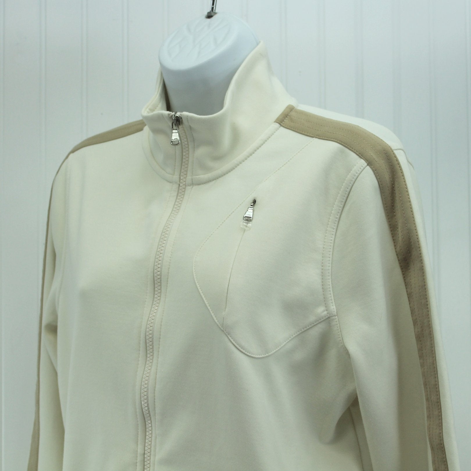 RL Ralph Lauren Active Pants Suit Casual Jogger Cream Tan Nice Detail nice detail zip pockets each piece