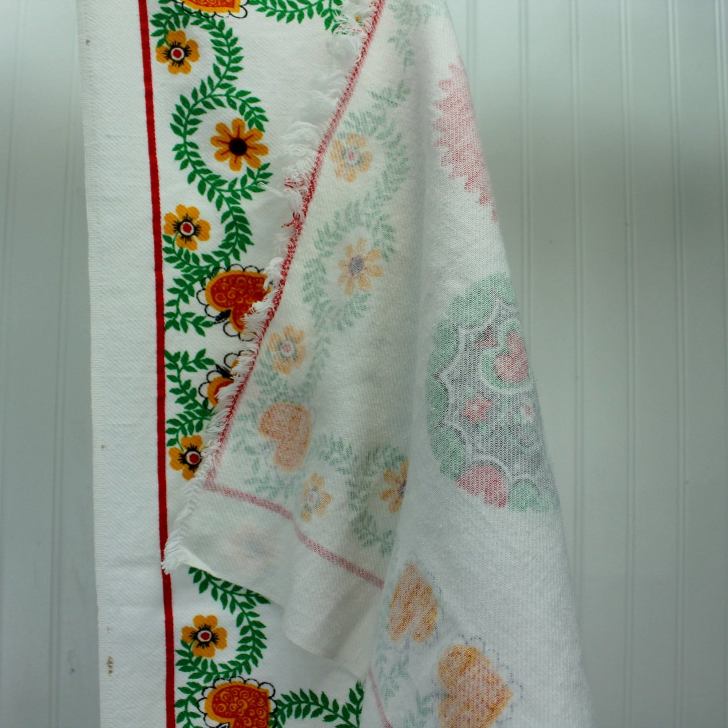 Rooster Print 3 Panel Vintage Textured Cotton Pillow Place Mat Kitchen Towel DIY reverse