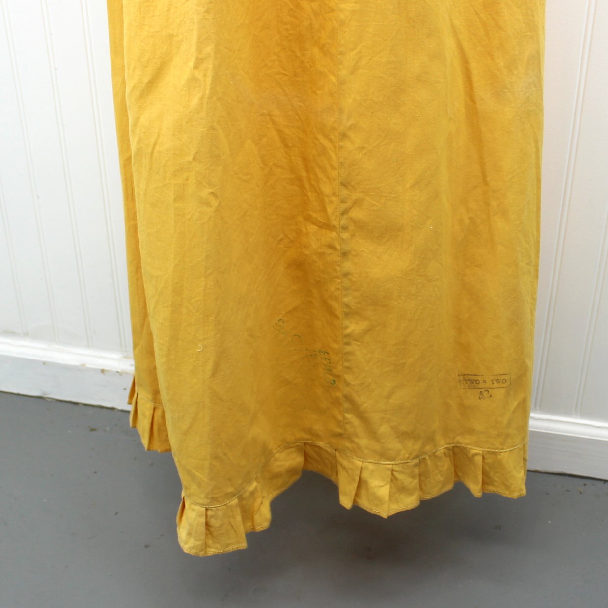 Edwardian Costume Cotton Drawstring Skirt Top Factory Motoring Outfit skirt pleated hemline