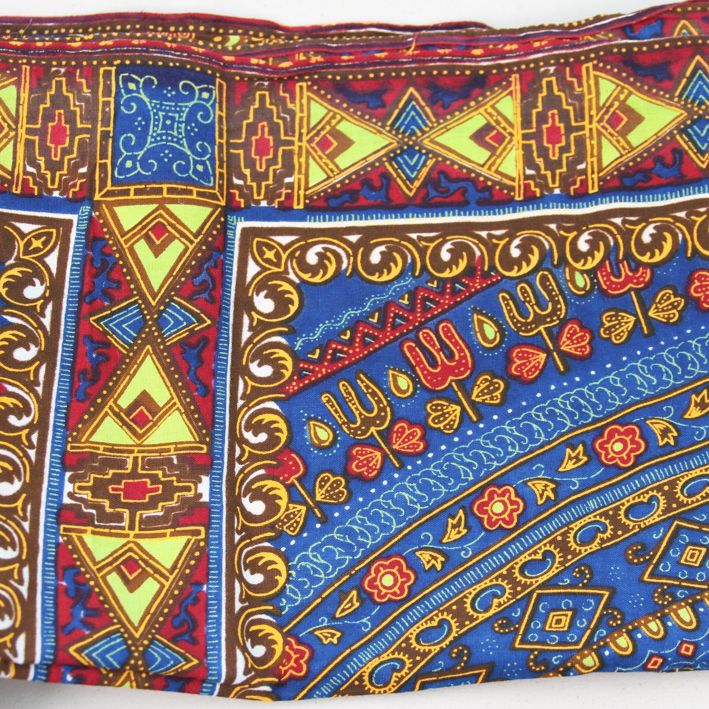 Vintage Nigerian fabric by the yard, unused. African themes 5