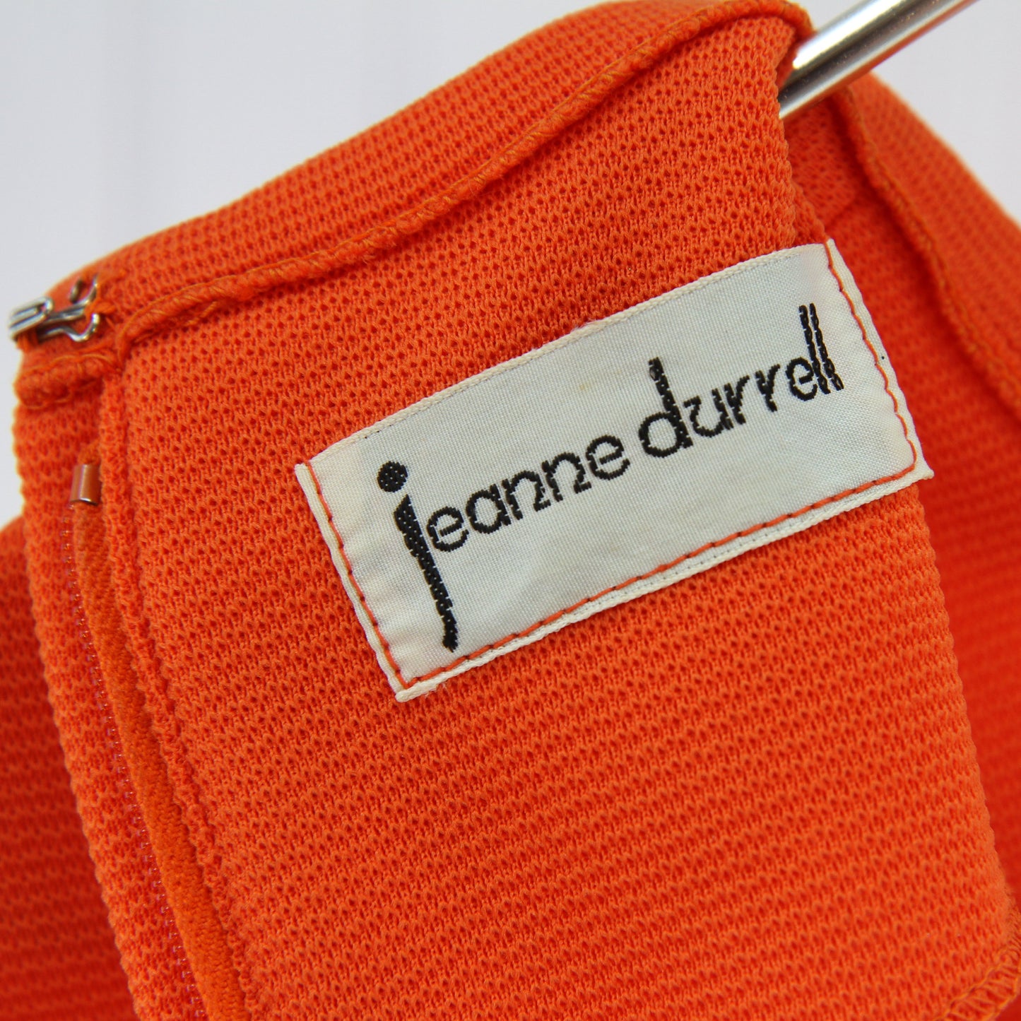 1960's Jeanne Durrell Orange Mod Dress7