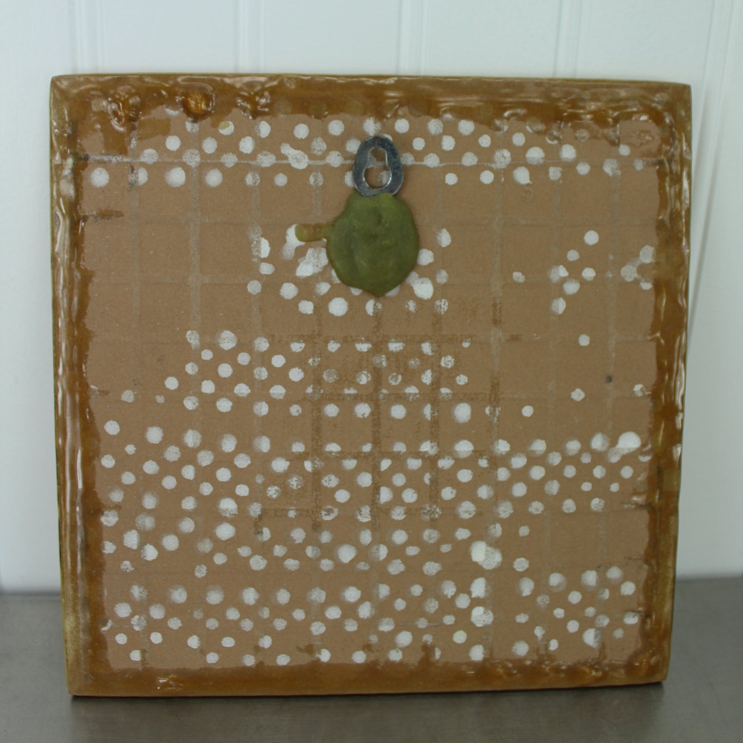 Railroad Station Venice Fl 1927 Glazed Tile Ltd Edition 8" reverse of tile
