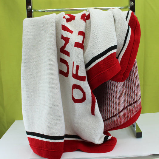 Jardine Acrylic Sweater Knit Throw Blanket University of Hartford 48" X 61" Heavy Wt