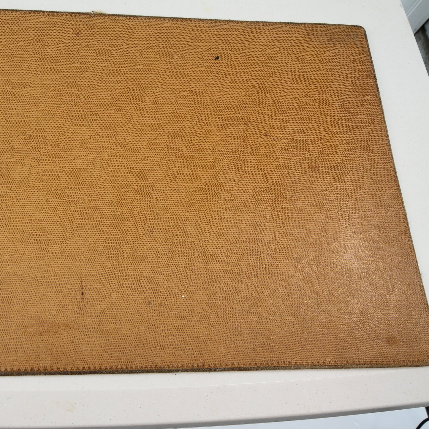 Vintage Reversible Pebbled Brown Leather Deskpad Side Two right