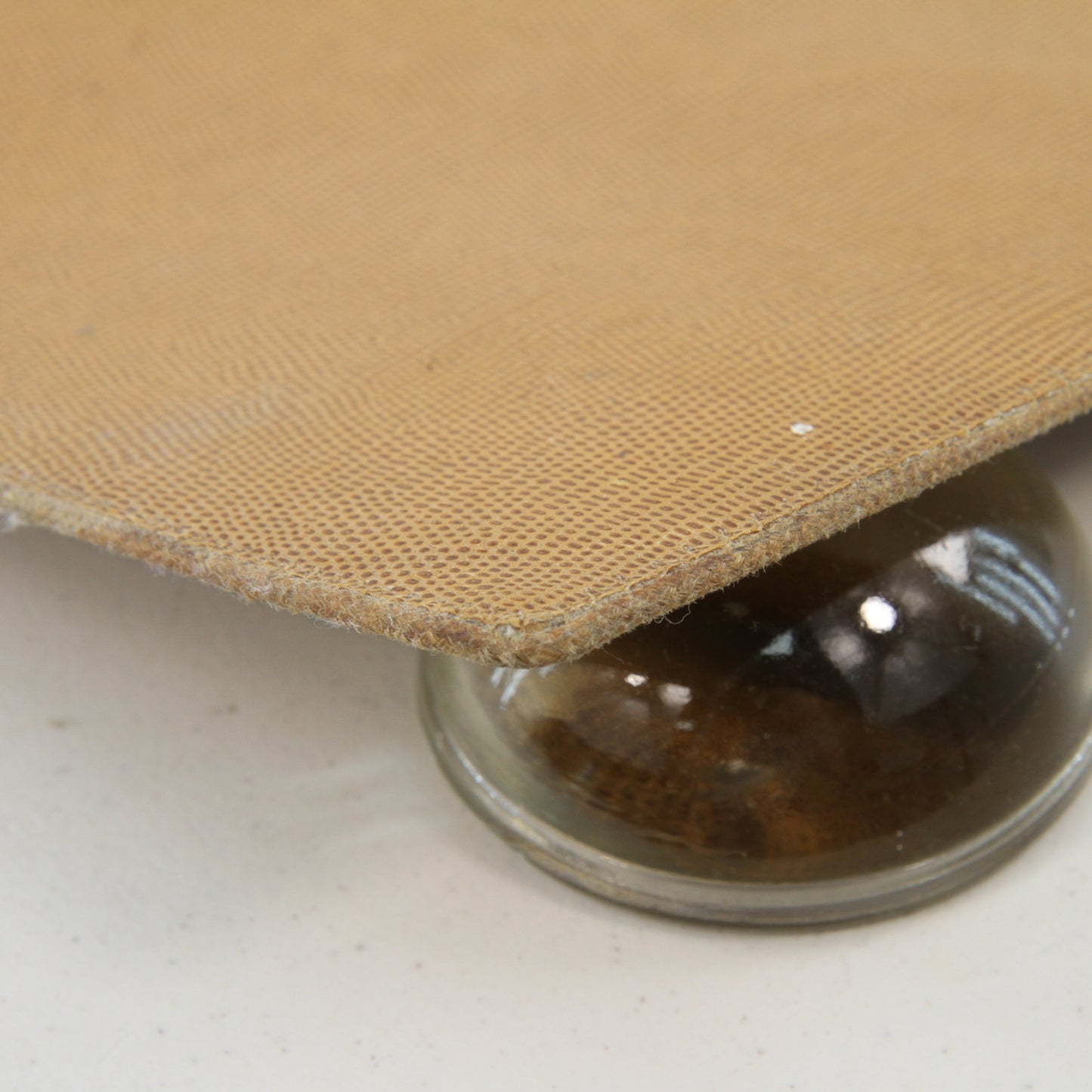 Vintage Reversible Pebbled Brown Leather Deskpad side 1