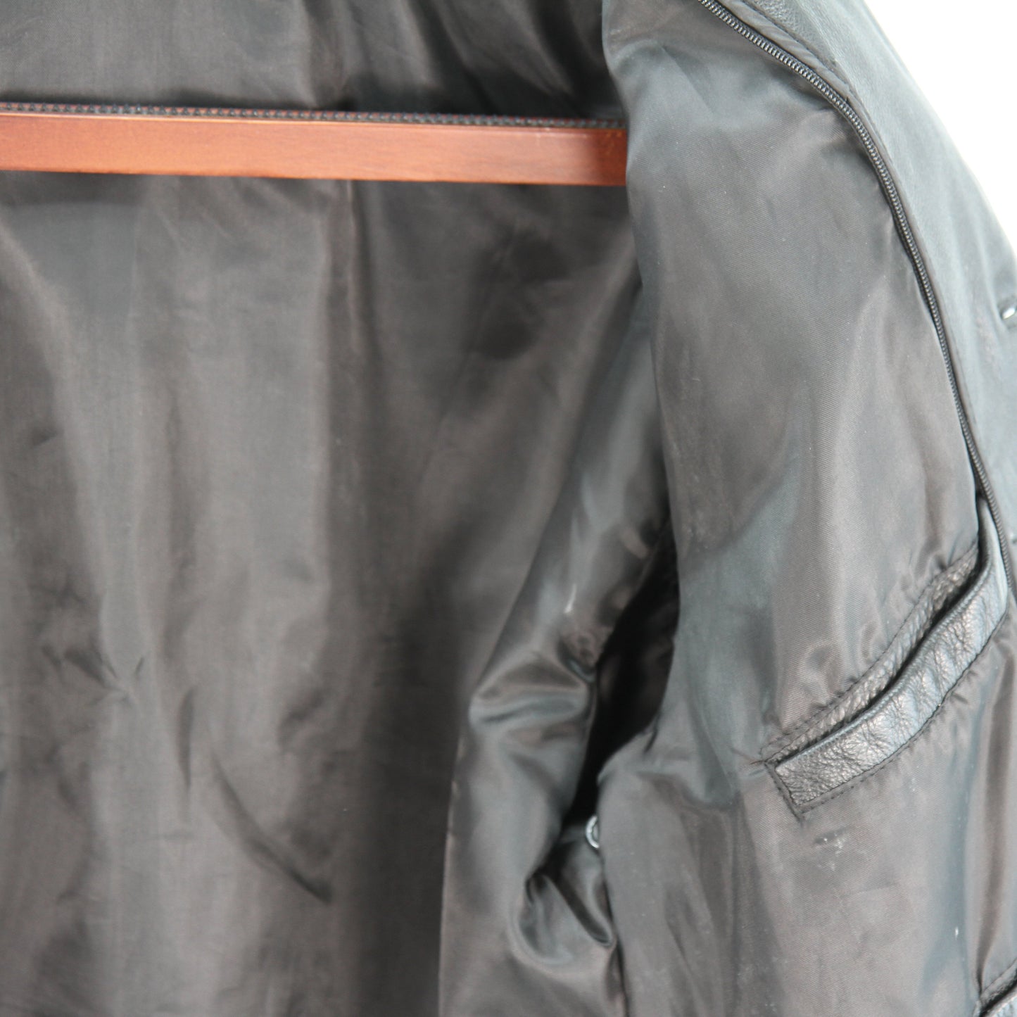 Sergio Benini Mens Black Leather Jacket Medium 6