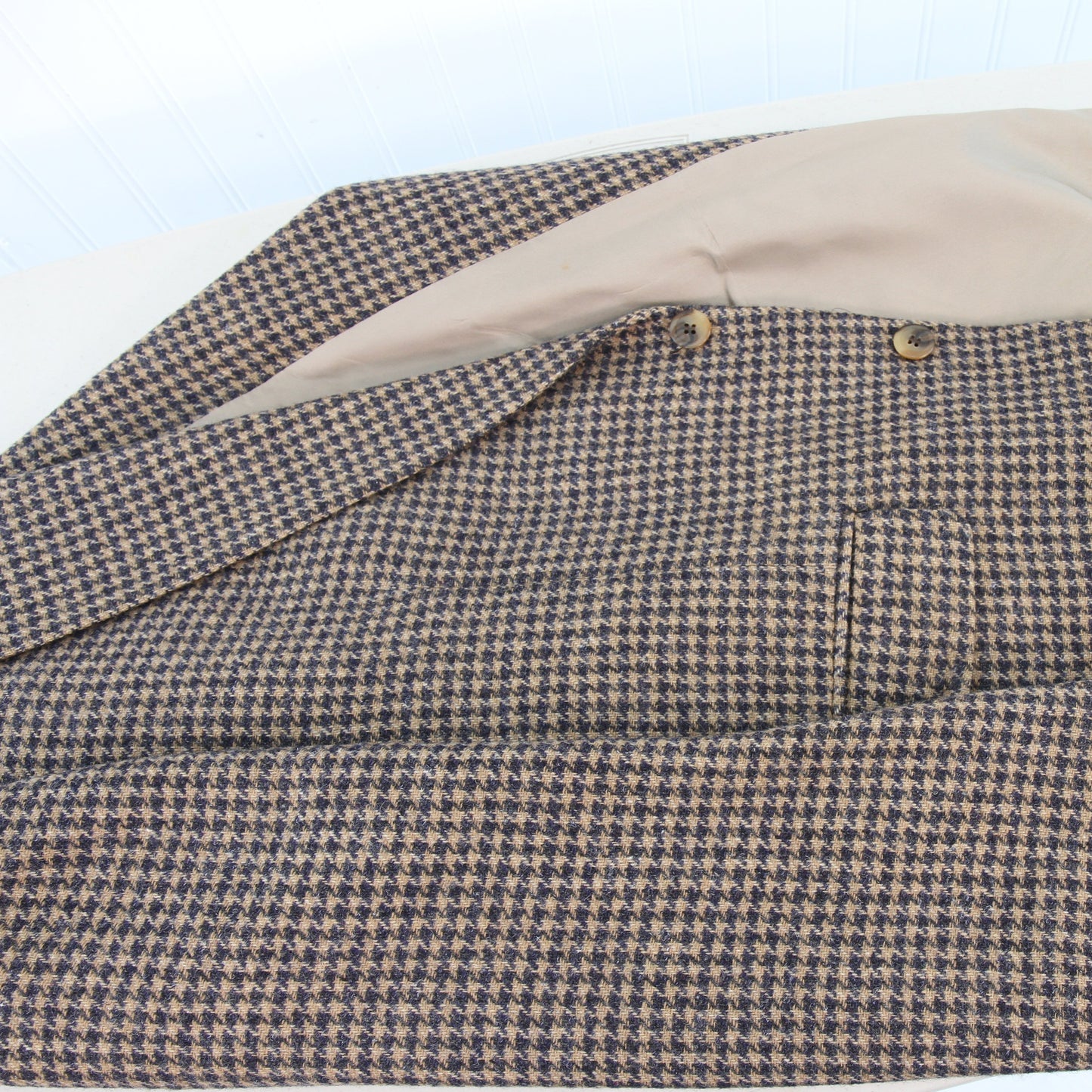 Bill Blass Houndstooth Sports Coat Jacket 42 Long 3