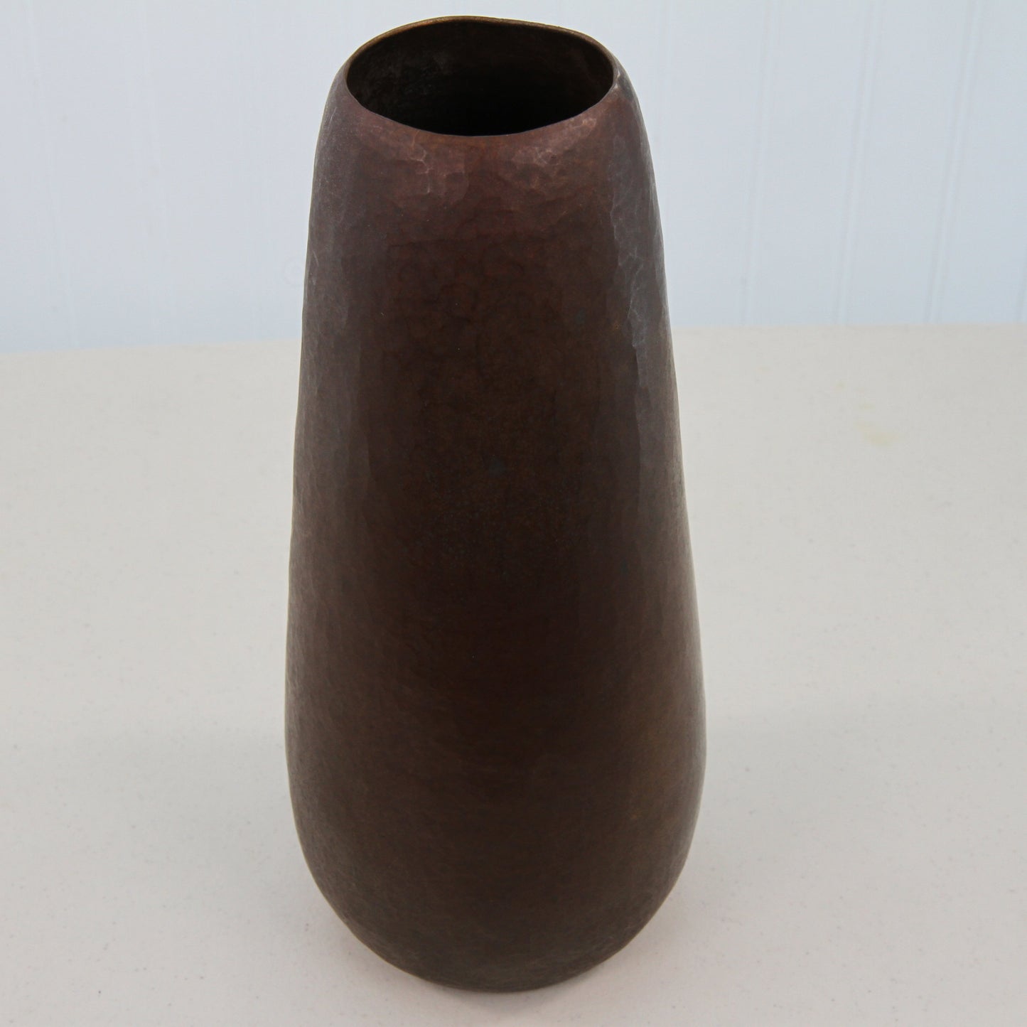 Santa Clara del Cobre signed JCLR hammered copper vase base full view1