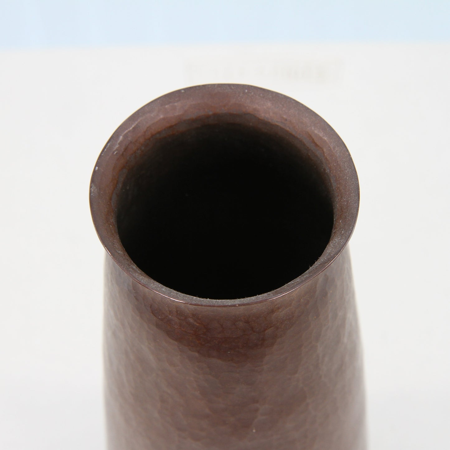 Santa Clara del Cobre JCLR signed copper vase top view2