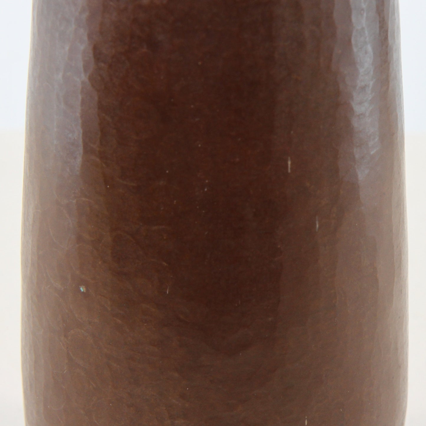 Santa Clara del Cobre JCLR signed copper vase patina view