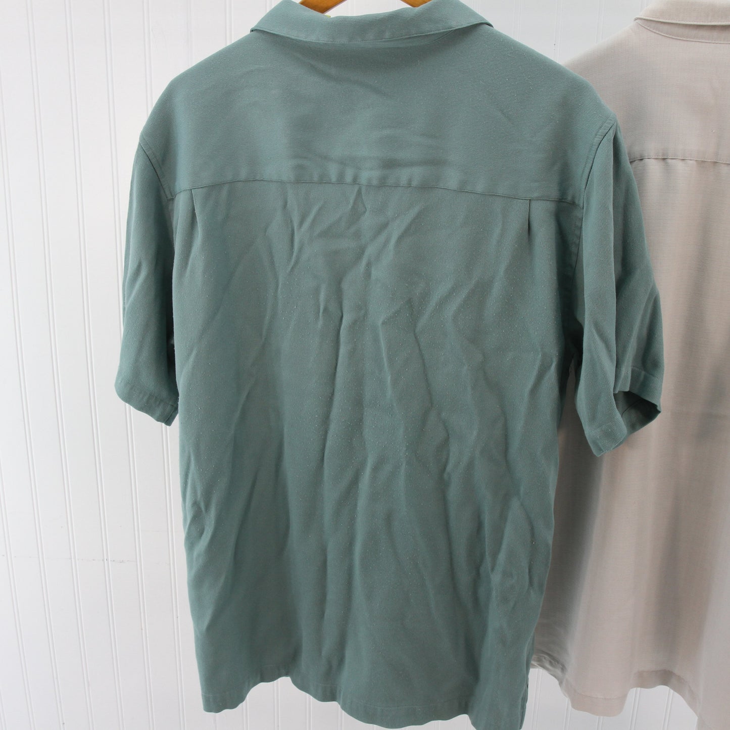Cubavera Two Cuban Shirts Bundle Green Gray Large