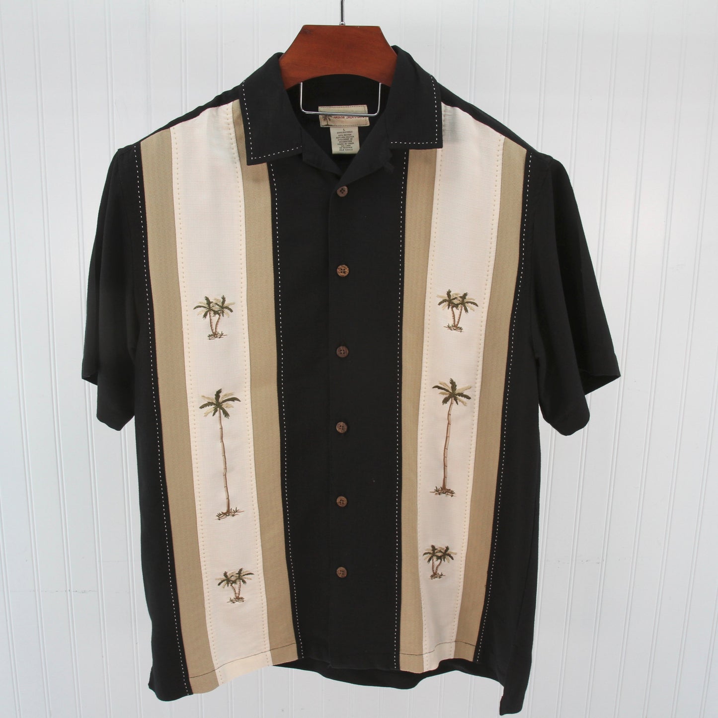 Havana Jack Cafe Black Hawaiian Cuban Shirt front