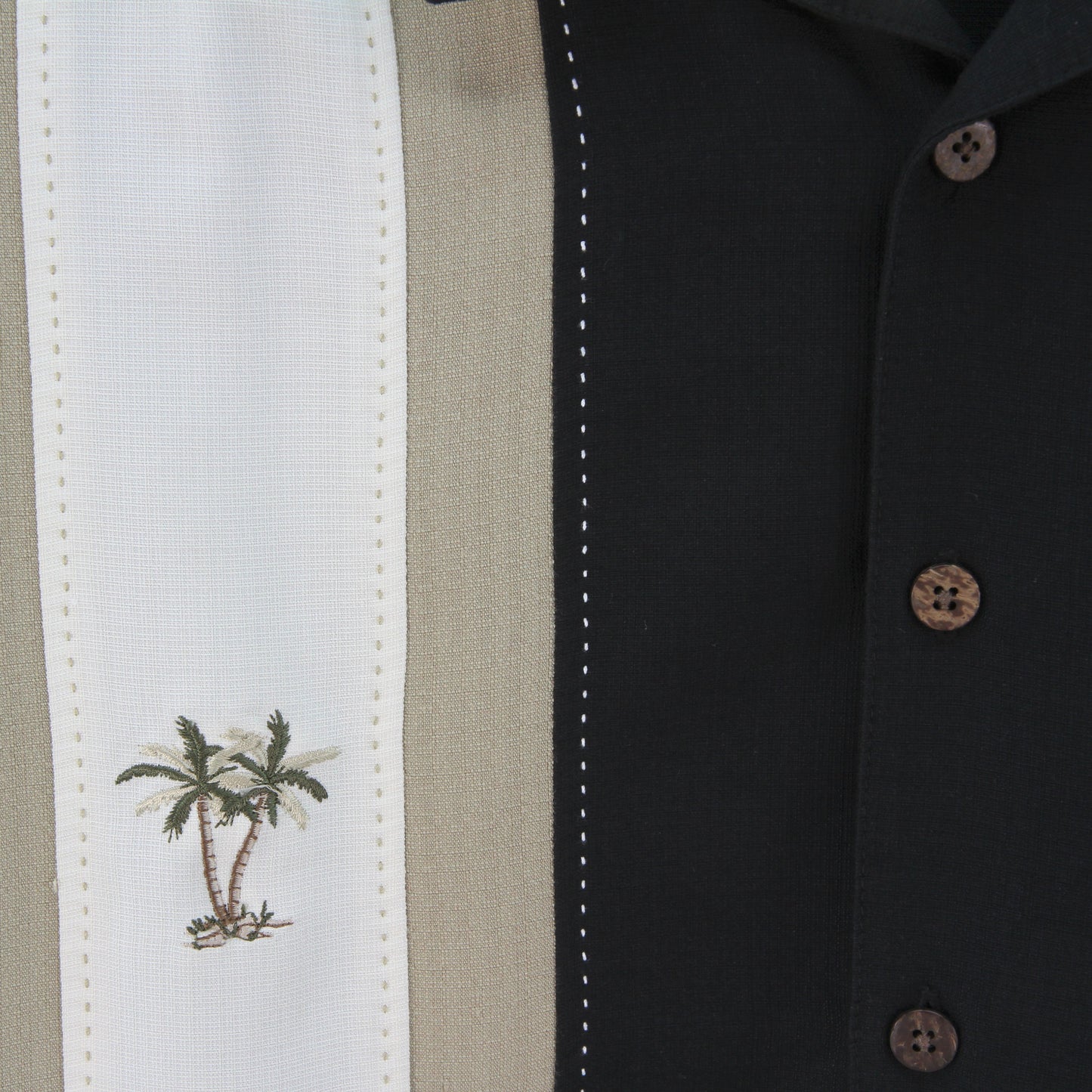 Havana Jack Cafe Black Hawaiian Cuban Shirt front 2