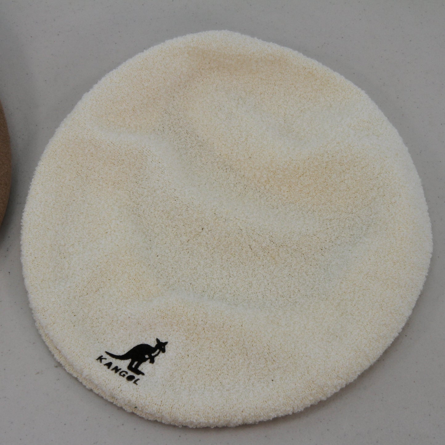 Pair Kangol Driving Caps Tan & White 11