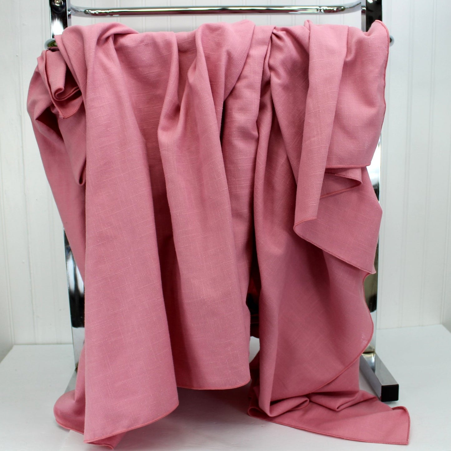 Large EZ Care Tablecloth Rose Color Blend Fabric 58" X 102" full view