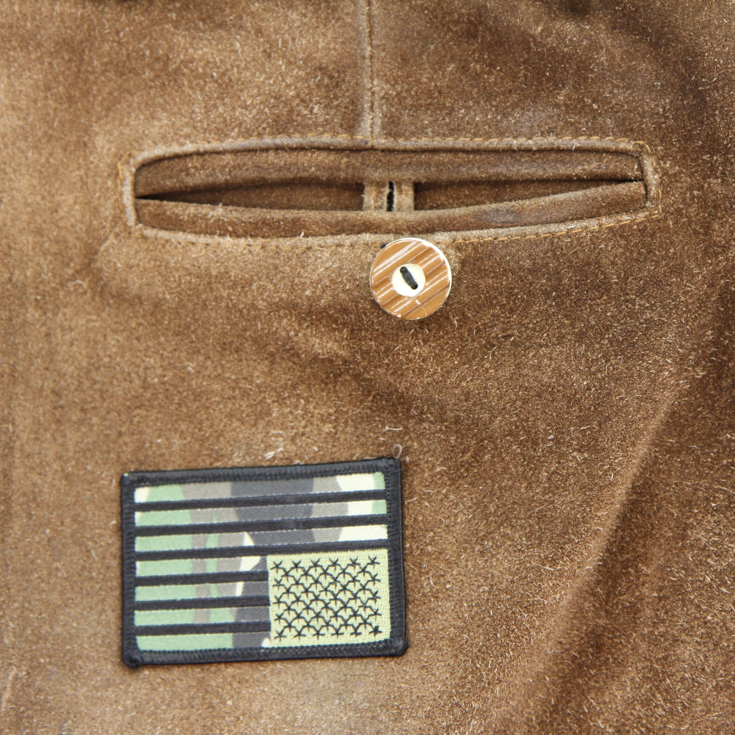 Bavarianland Brown Suede Leather Lederhosen 34" No Suspenders back pocket