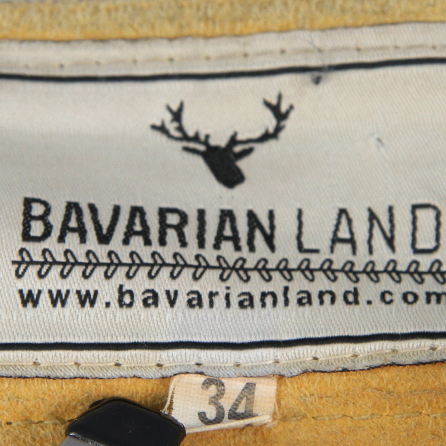 Bavarianland Brown Suede Leather Lederhosen 34" No Suspenders size tag