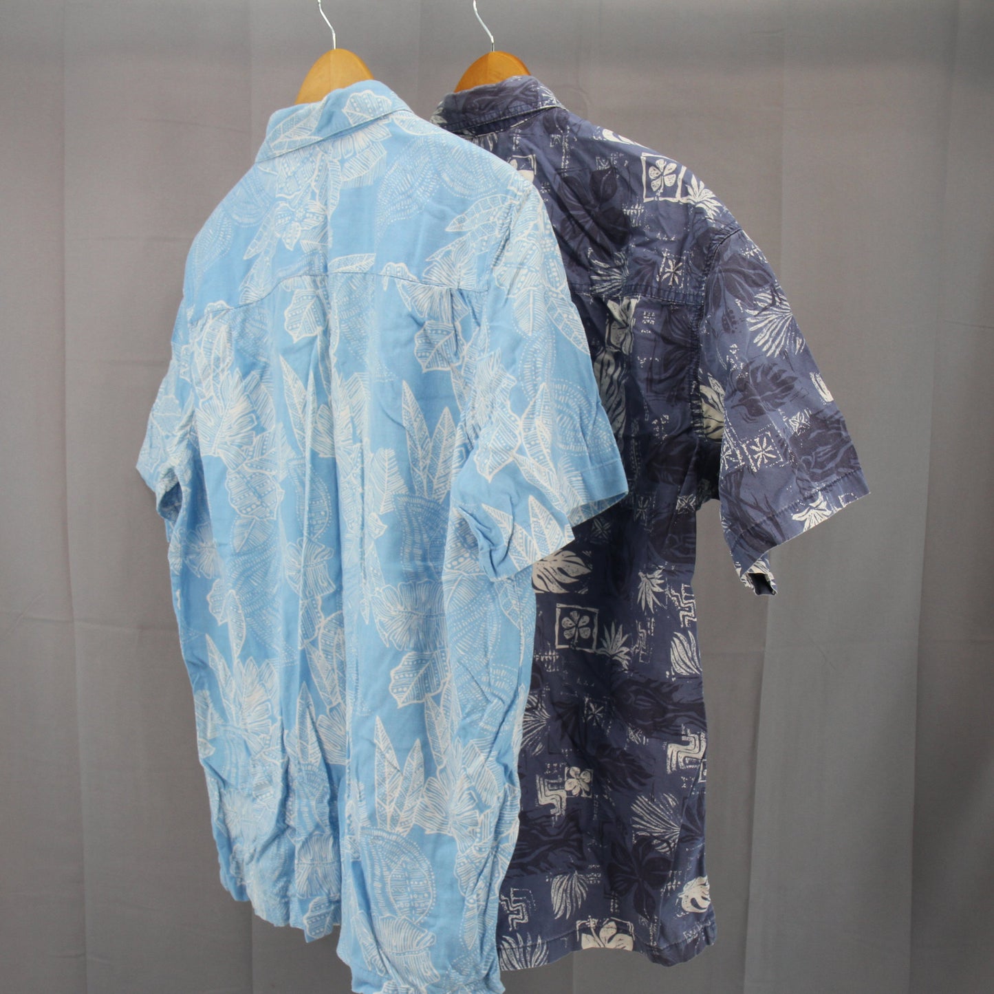 Blue Weekender and Blue Newport Blue Hawaiian Shirts back
