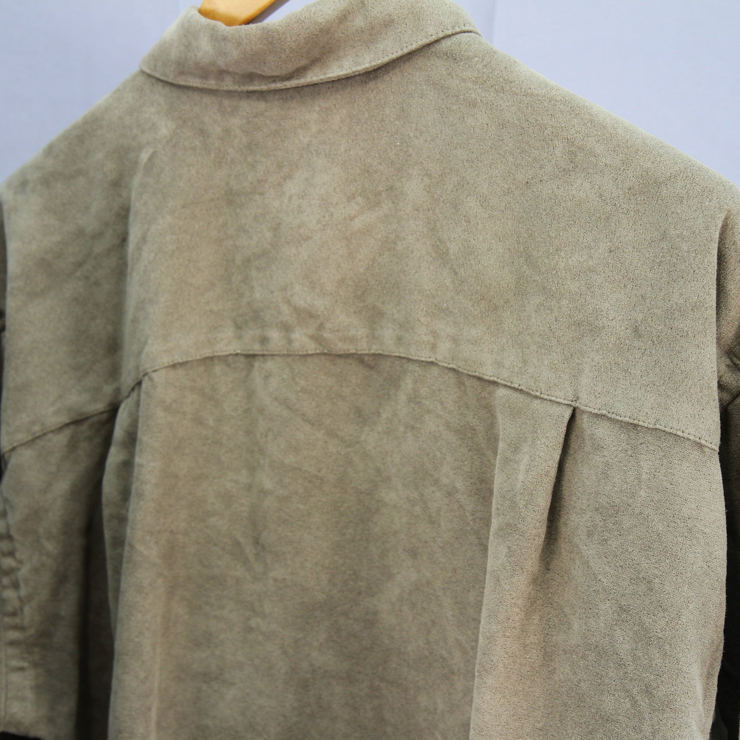 Pair Geoffrey Beene micro suede long sleeve mens shirt back