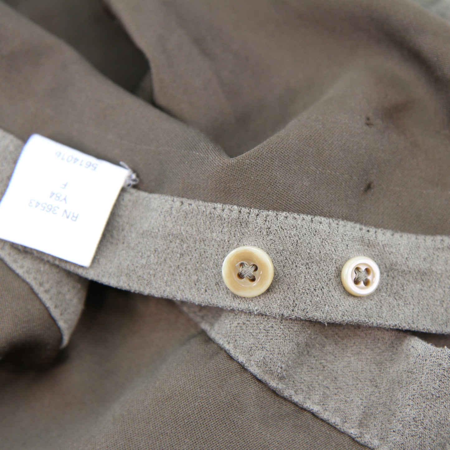 Pair Geoffrey Beene micro suede long sleeve mens shirt spare buttons
