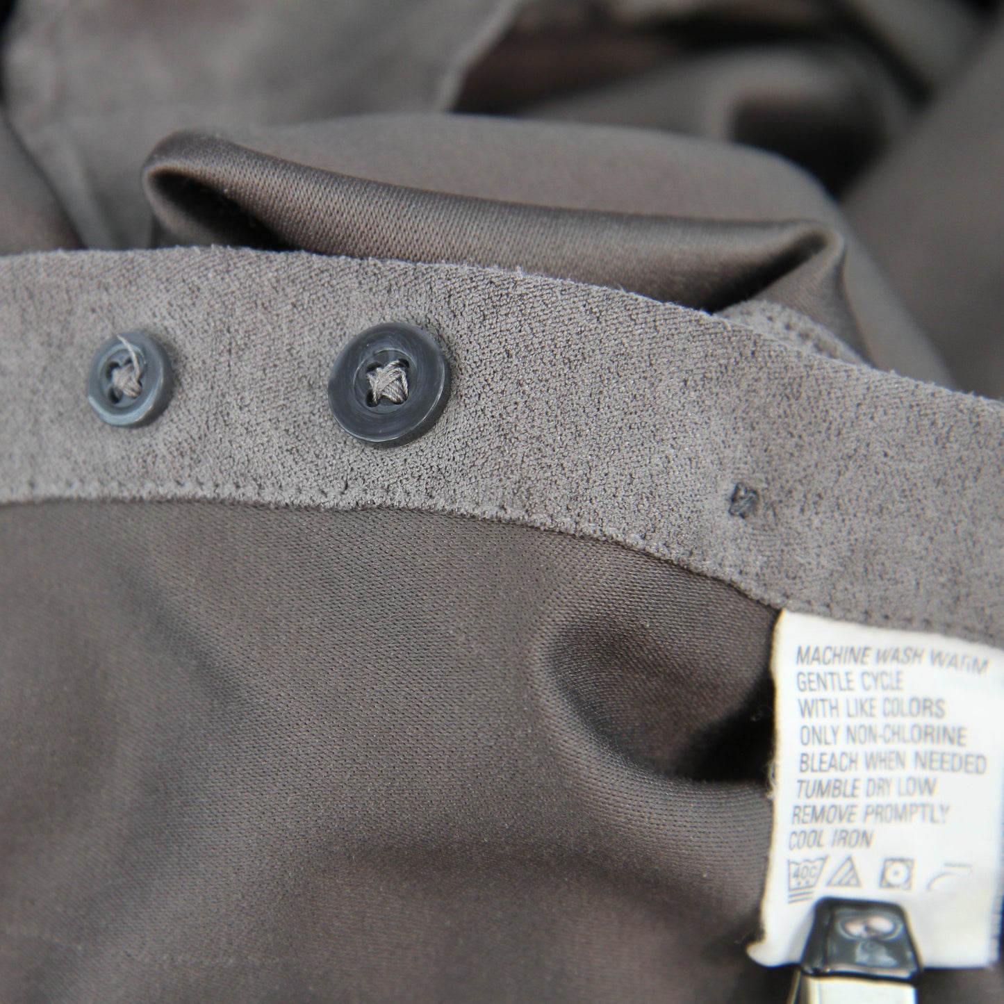 Pair Geoffrey Beene micro suede long sleeve mens shirt spare buttons