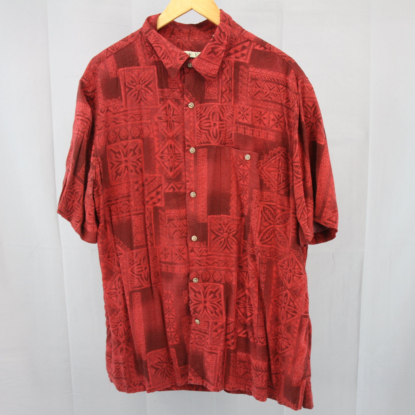 Batik Bay Red Hawaiian shirt front view
