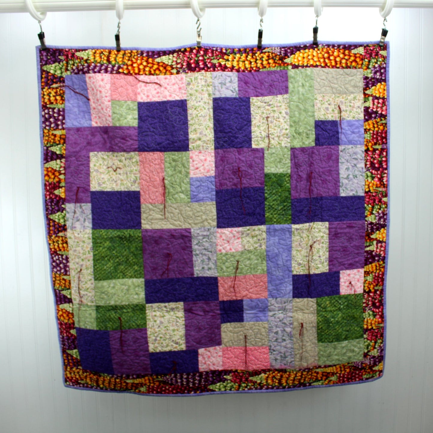 Small Quilt Crib Wheelchair Lap Blanket Methodist Church Gift Great Colors