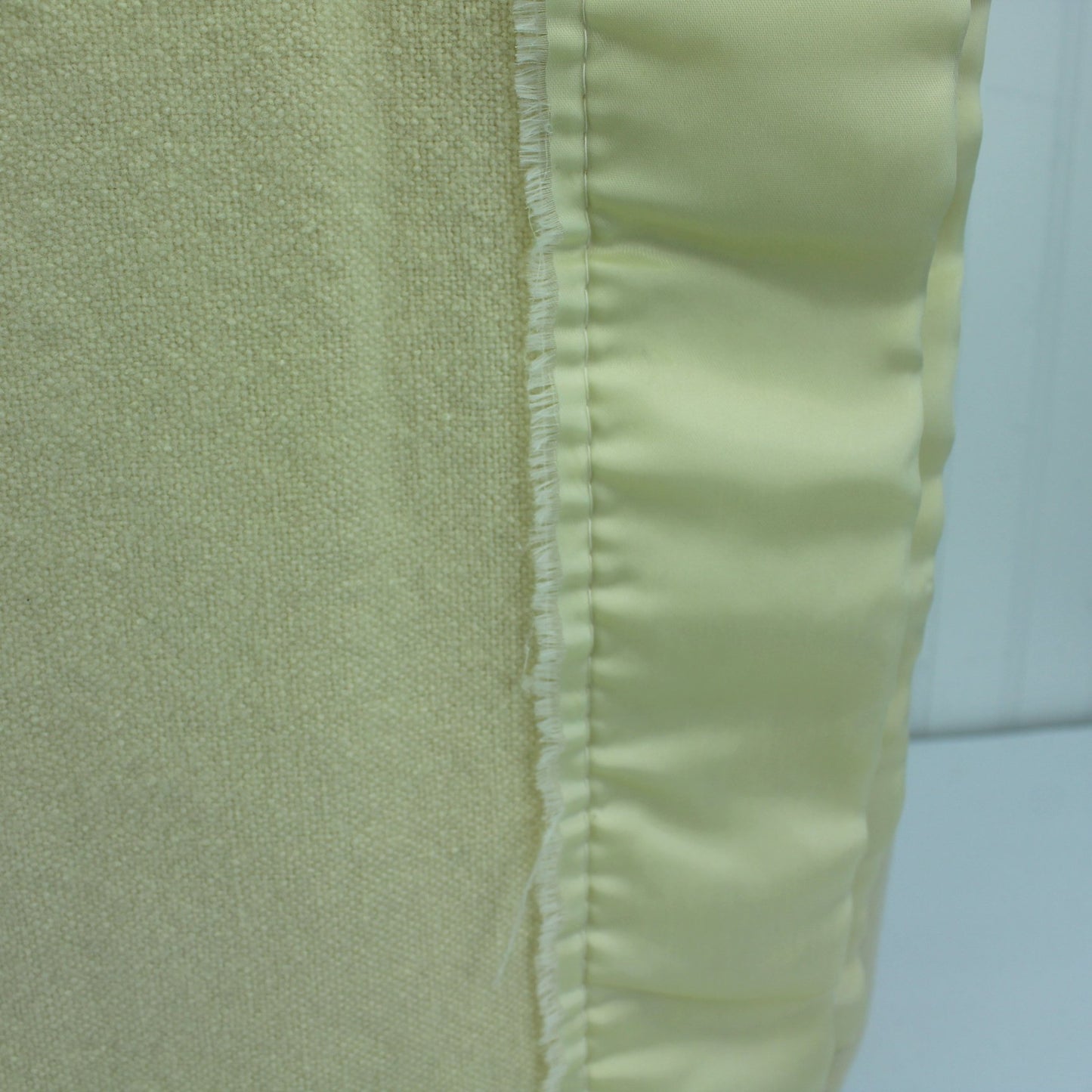 Ivory Merino Wool Blanket John Atkinson England Hope Chest Collection 100" X 90" Weight 6# Estate binding fray example
